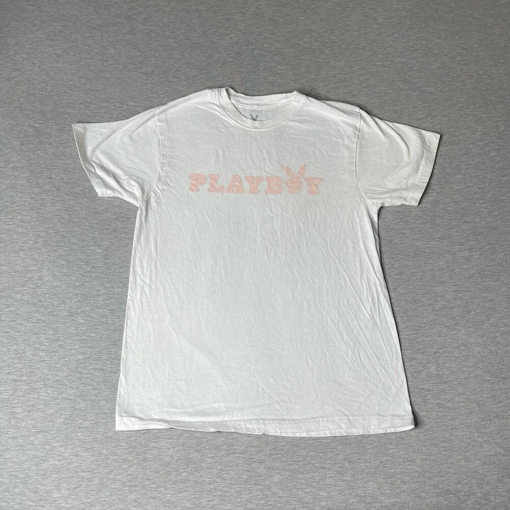 Playboy Bunny Women’s Basic 100% Cotton Graphic T-Shirt Top